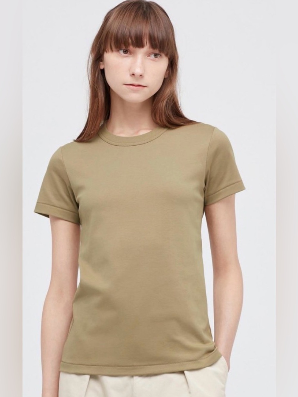 NWT Women’s Uniqlo Crew Neck T-Shirt in Olive Size Medium